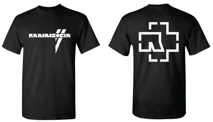 RAMMSTEIN -Logo - Two Sided  Printed - T-Shirt - Uni Sex
